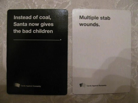 game, santa, coal, multiple stab wounds