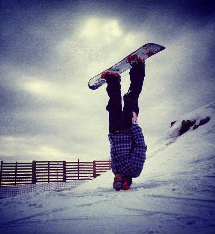timing, head stand, snowboard