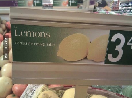lemons, orange juice