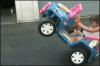 toy truck, wheelie, gif, win, little girl