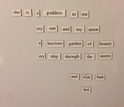 fridge, words, poem, poetry, dat butt
