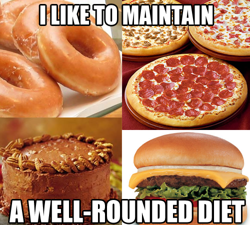 donuts, pizza, hamburger, cake, meme, diet