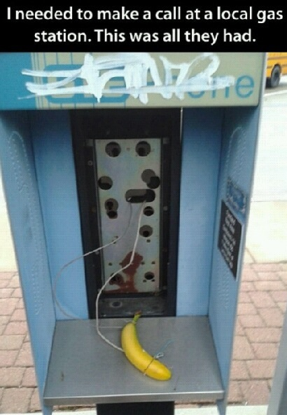 banana, public telephone
