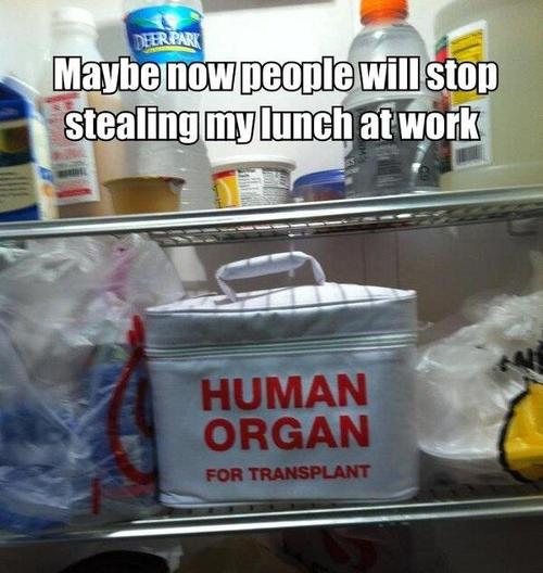 lunch, human organ, transplant, clever