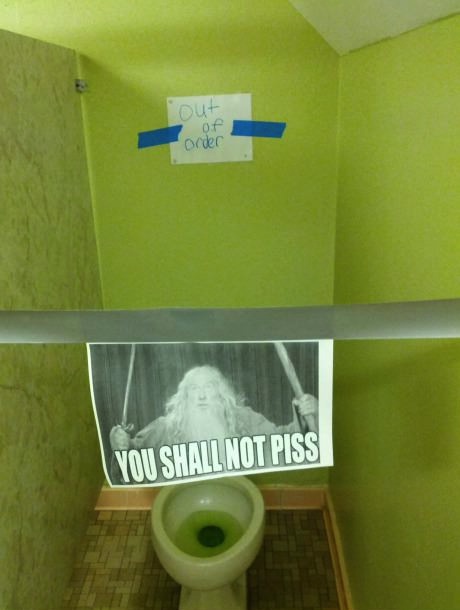 out of order, pass, gandalf