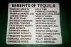 tequila, benefits, chart, table
