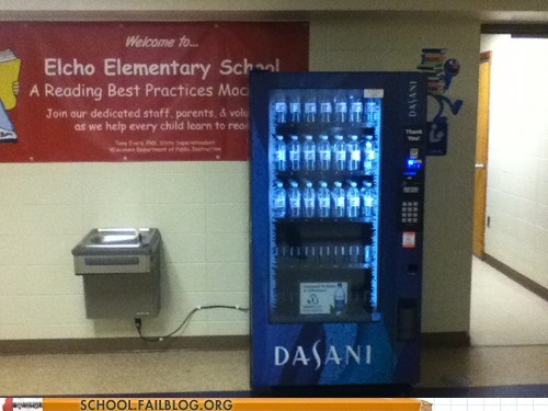 water, vending machine