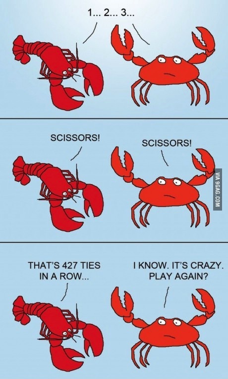 lobster, rock, paper, scissors