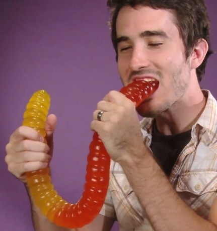 gummy worm, candy, wtf