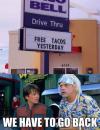 taco bell, back to the future