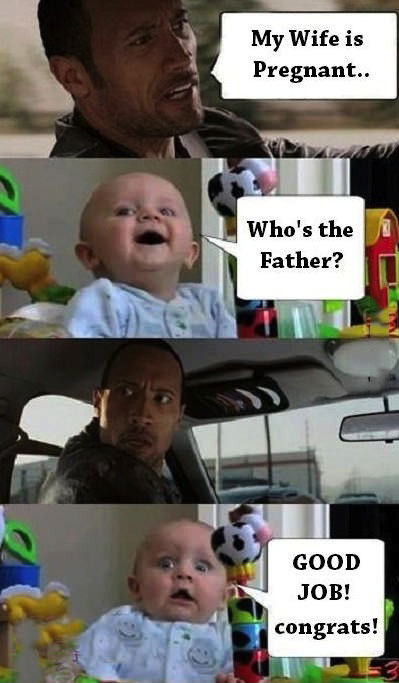 dwayne johnson, the rock, comic, father, pregnant