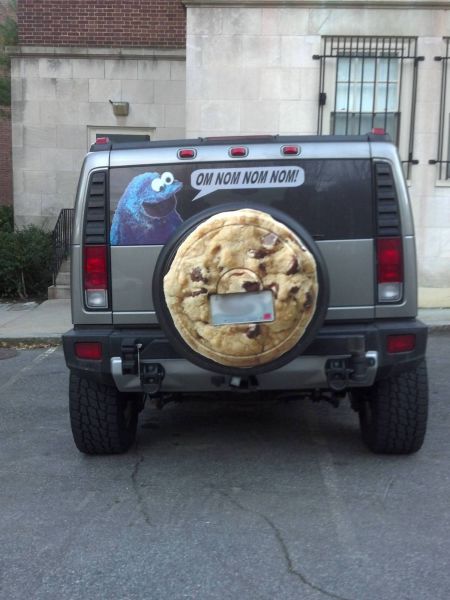jeep, cookie, tire, monster, sesame street
