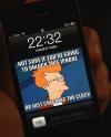 not sure if you're going to unlock this iphone, or just checking the clock, fry, futurama, meme, phone lock screen wallpaper