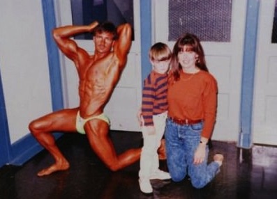 family photo, awkward, body builder, wtf