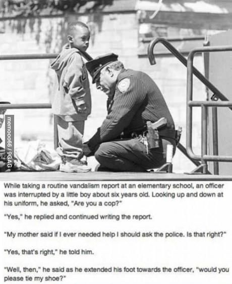 kid, cop, police, good