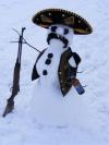 snow man, mexico, stereotype rifle