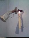 hot water heater, engineer, candle, shower