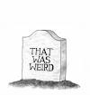 tombstone, epitaph, that was weird