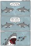 I can't believe she left me bob, cheer up alfred there's plenty of fish in the sea, shark comic