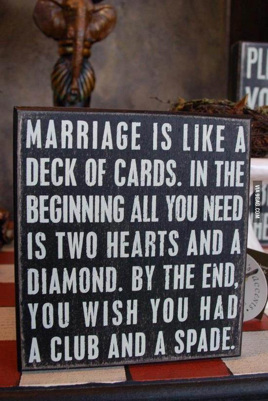 marriage, heart, diamond, club, spade, sign, lol, joke