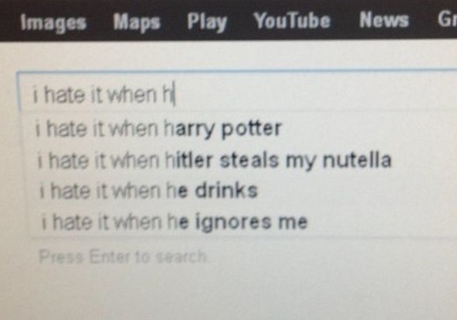 google, autocomplete, hitler, nutella, wtf