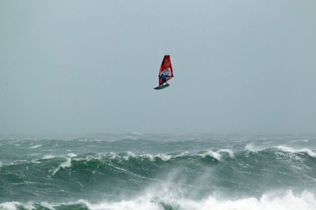 wind surfing, jump, wave