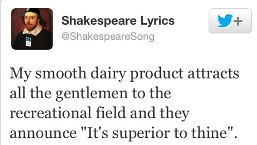 twitter, lyrics, shakespeare