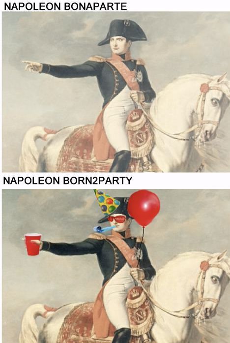 napoleon bonaparte, party, photoshop