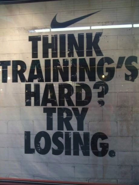 training, nike, ad, losing, hard