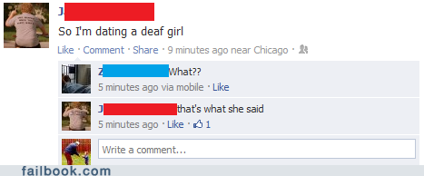 facebook, joke, deaf