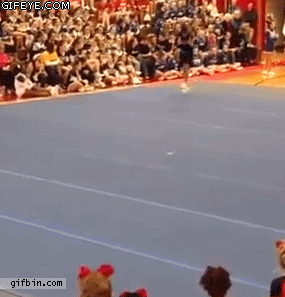 guy doing backflips over spins but keeps right on flipping, fail, win