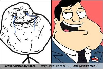 totallylookslike, american dad, forever alone