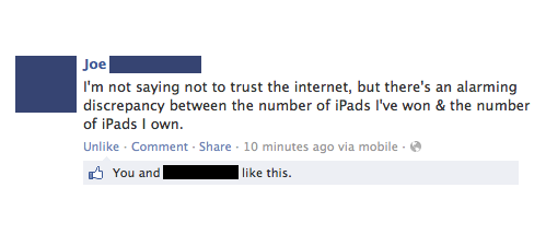 facebook, ipad, trustworthy