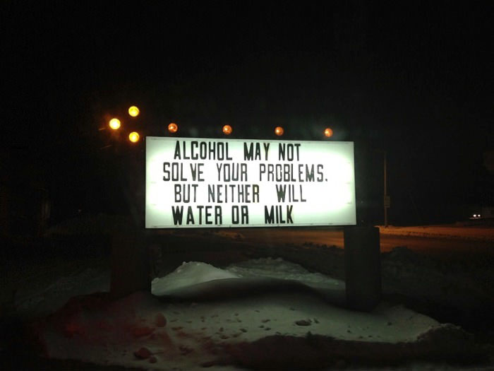 sign, alcohol, liquid, drink, milk, water, problems