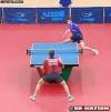 ping pong return from behind the back, like a boss, win
