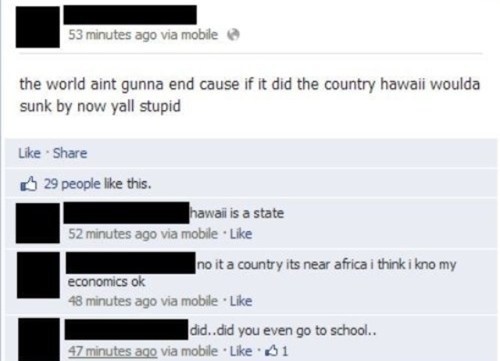 facebook, geography fail, hawaii, country