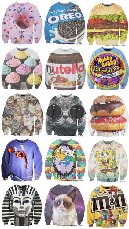 sweatshirt, food, products, lol