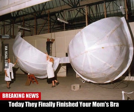 your mom, bra, troll, breaking news, giant