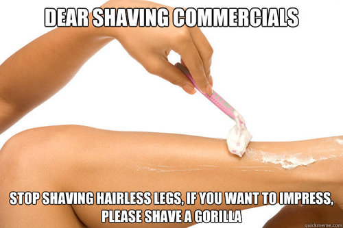 shave, hairless, meme, commercials 