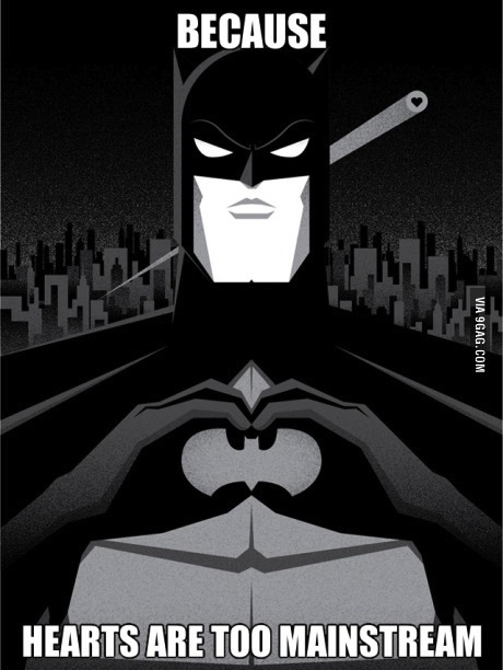 batman, heart, bat symbol