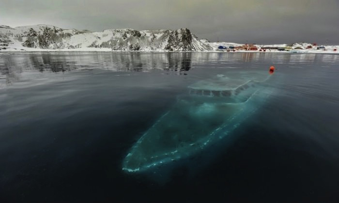 sunken yacht, antartica, cool, ship wreck