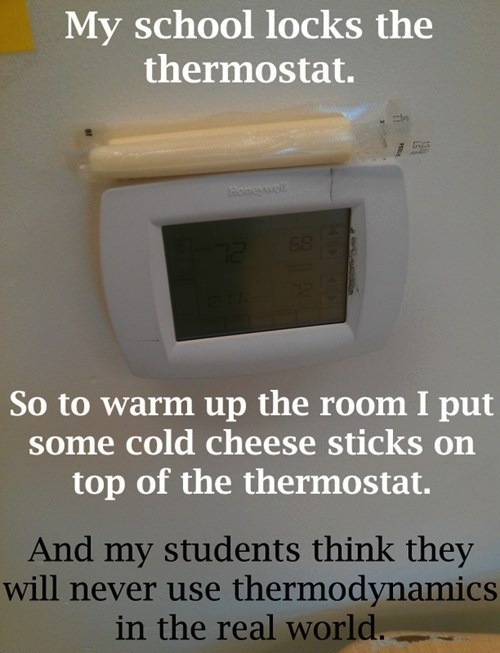 science, thermostat, cheese, school, real world application