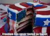 freedom has never tasted so sweet, united states of america flag cake