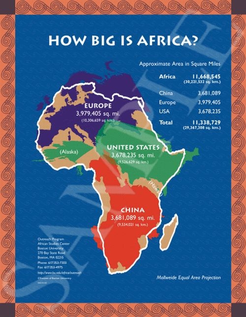 countries, africa, big, continent