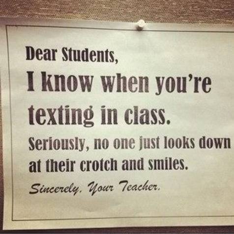 class, school, texting, teacher, sign, crotch, smile