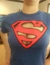 cleavage, superman, tshirt, cut out