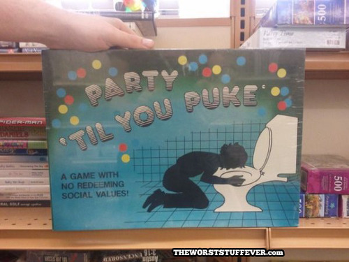 product, game, party, puke