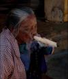 elderly, old woman, smoking
