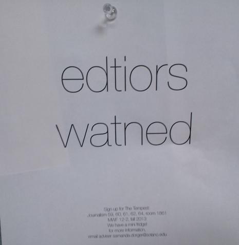 want ad, clever, spelling, editors