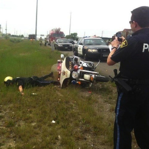 cop, motorcycle, fail, police